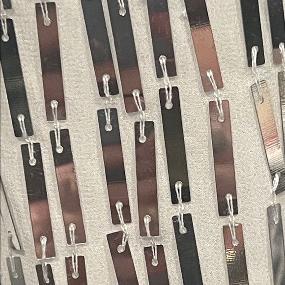 NWT-Boston Proper White Blouse with Silver Accents - Picture 4 of 13